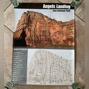 The North Face Angels Landing Climbing Routes Poster